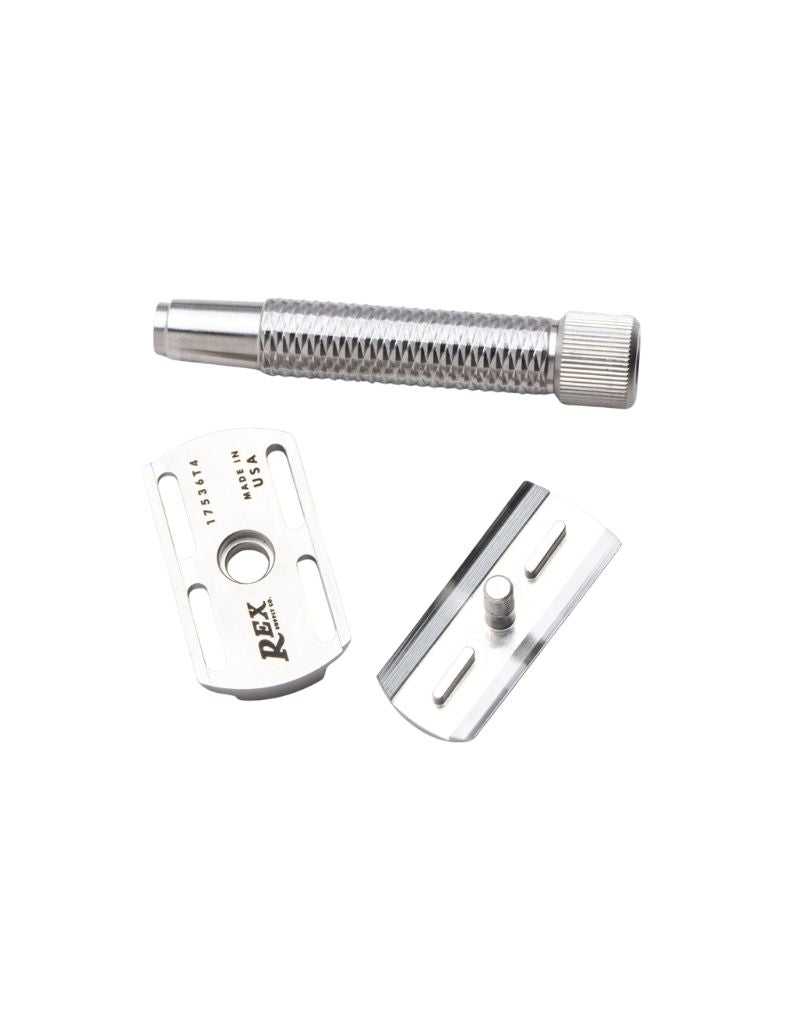 Rex Supply Co - Sentry Slant XL Three Piece Stainless Steel Safety Razor