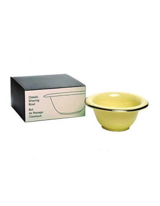Pure Badger - Shaving Bowl - Cream Porcelain with Silver Rim - New England Shaving Company