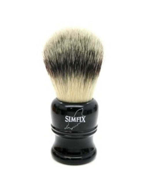 Simpson Simfix SF1 Shaving brush with black handle and Synthetic bristles on a white background