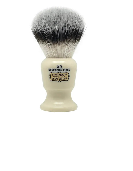 Simpson - Commodere X3 Shaving Brush, Sovereign Grade Synthetic Fiber