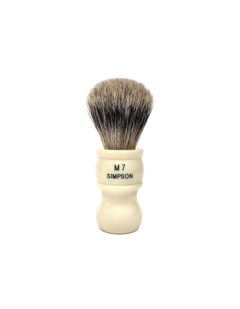 Simpson M7 Shaving brush with best badger bristles on a white background