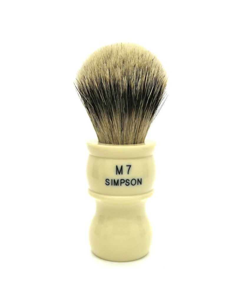 Simpson M7 Shaving brush with Super Badger (Silvertip) bristles