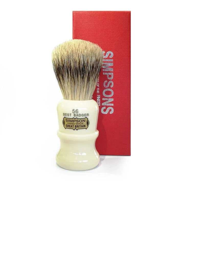 Simpson 56 Best Badger Shaving Brush with ivory Fifties Series handle