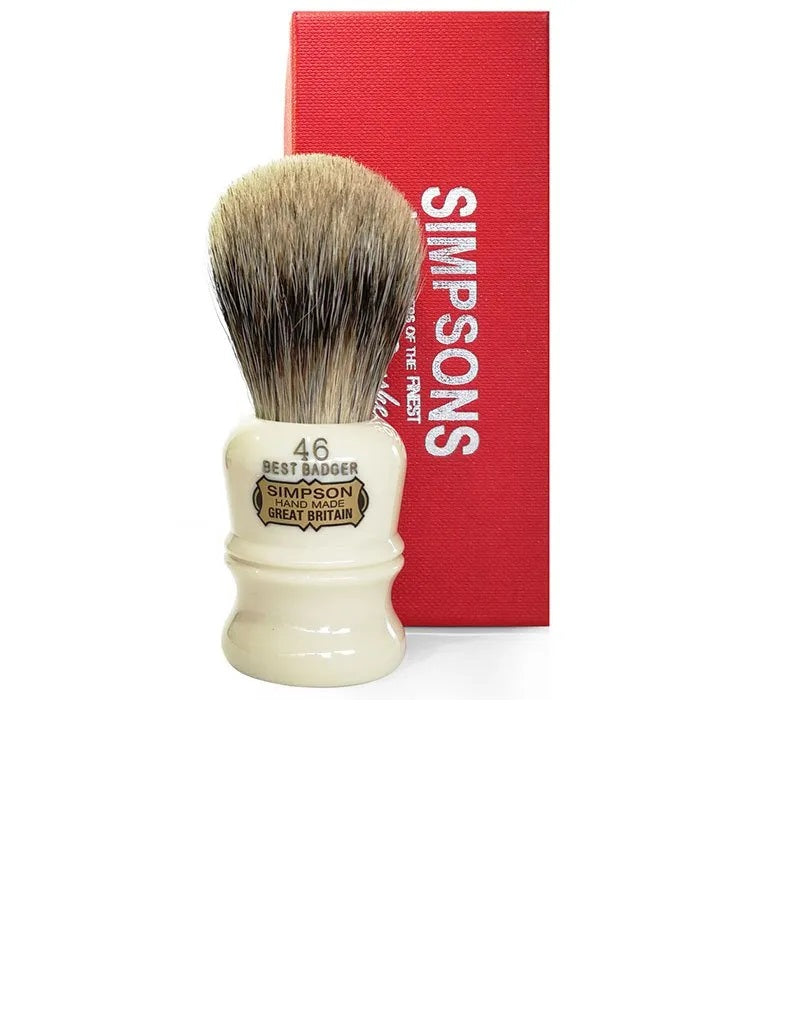 Simpson Berkeley 46 Best Badger Shaving Brush with compact handle and traditional design