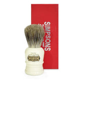 Simpson Case C1 Pure Badger shaving brush with compact 19mm knot and lightweight handle