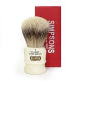 Simpson Chubby 3 Super Badger shaving brush with 29mm knot and dense handle for luxury face lathering and daily wet shaving