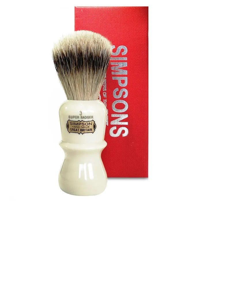 Simpson Emperor 3 Super Badger shaving brush with 20mm knot and classic handle, ideal for bowl lathering and premium shaves
