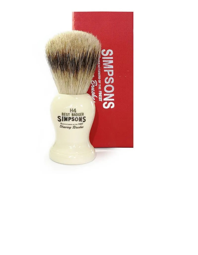 Simpson Harvard H4 Best Badger shaving brush with 21mm knot and classic handle for daily lathering and smooth shaving