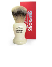 Simpson Harvard H6 Best Badger shaving brush with classic handle and dense 25mm knot, made in the Isle of Man