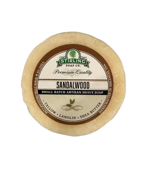 Stirling Soap Co. - Sandalwood Shave Soap Refill Puck, 4.5oz
