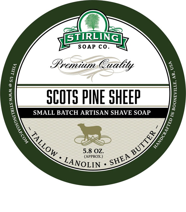 Stirling Soap Co. -Scots Pine Sheep Shaving Soap