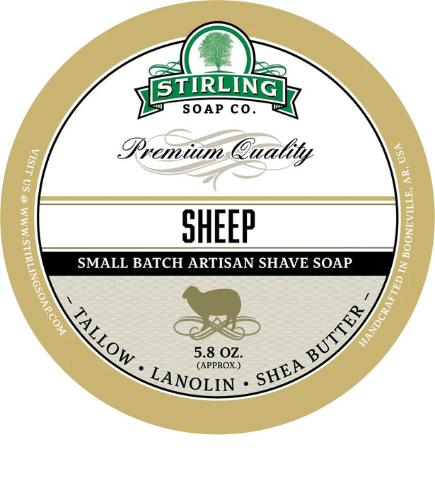 Stirling Soap Co. -Sheep Unscented Shaving Soap