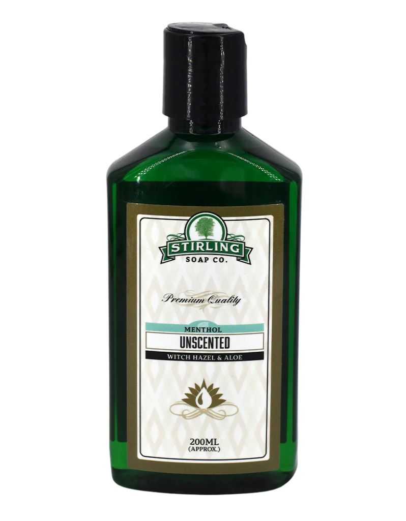 Stirling Soap Co. - Unscented with Menthol Witch Hazel & Aloe After Shave Toner