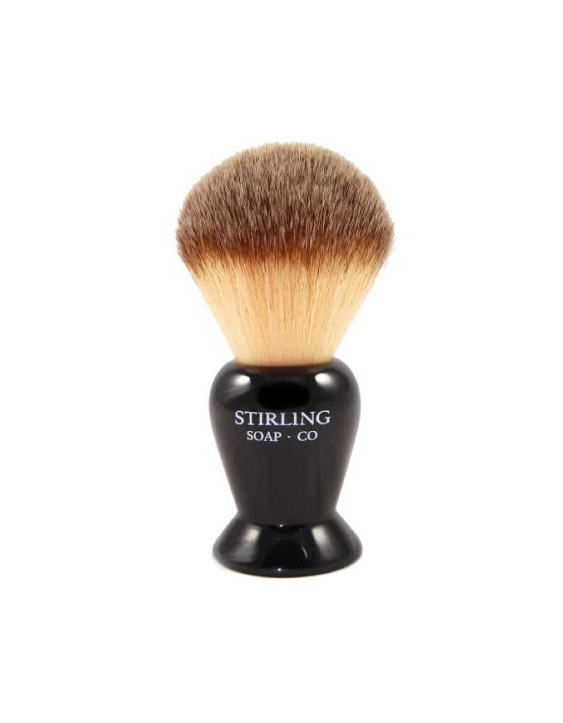 Stirling Soap Co. synthetic shaving brush with 26mm knot and ergonomic handle