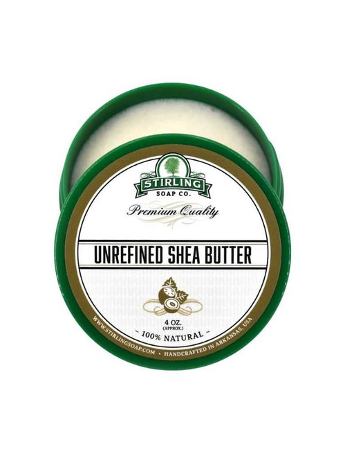 Stirling Unrefined Shea Butter 4oz jar for skin care