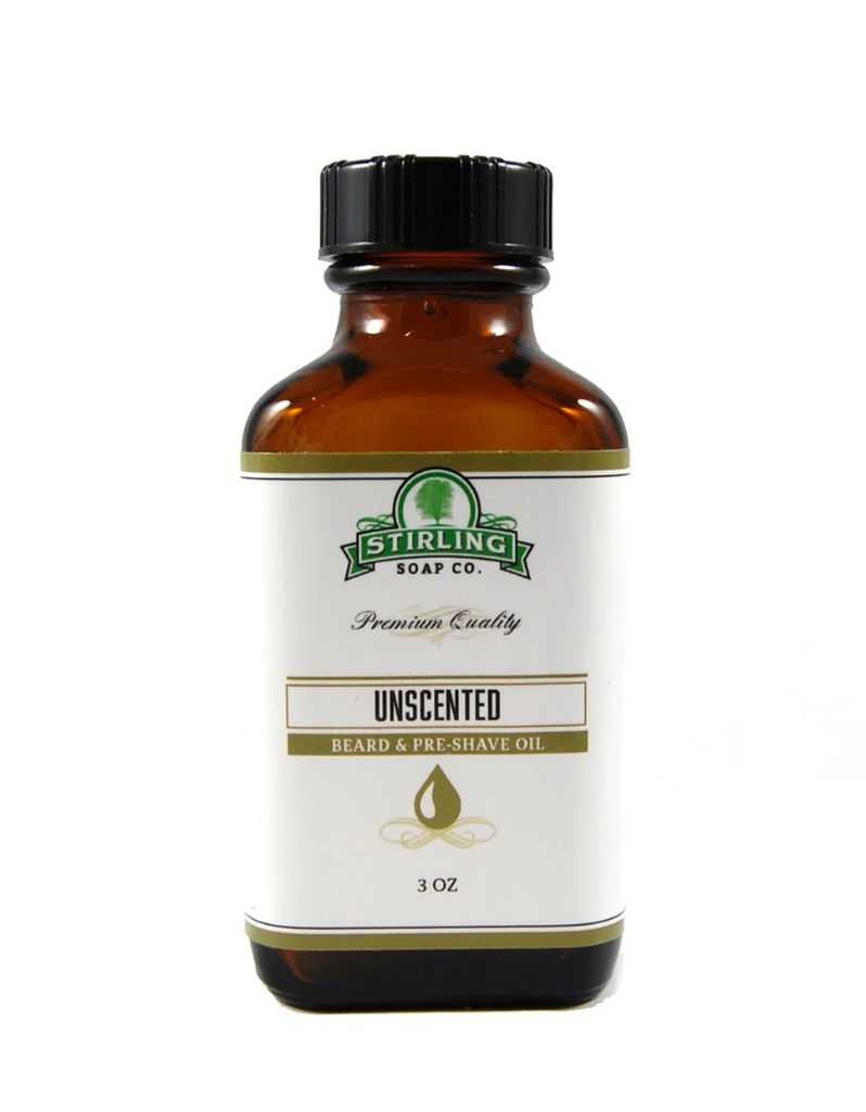 Stirling Soap Co. - Unscented Beard & Pre-Shave Oil