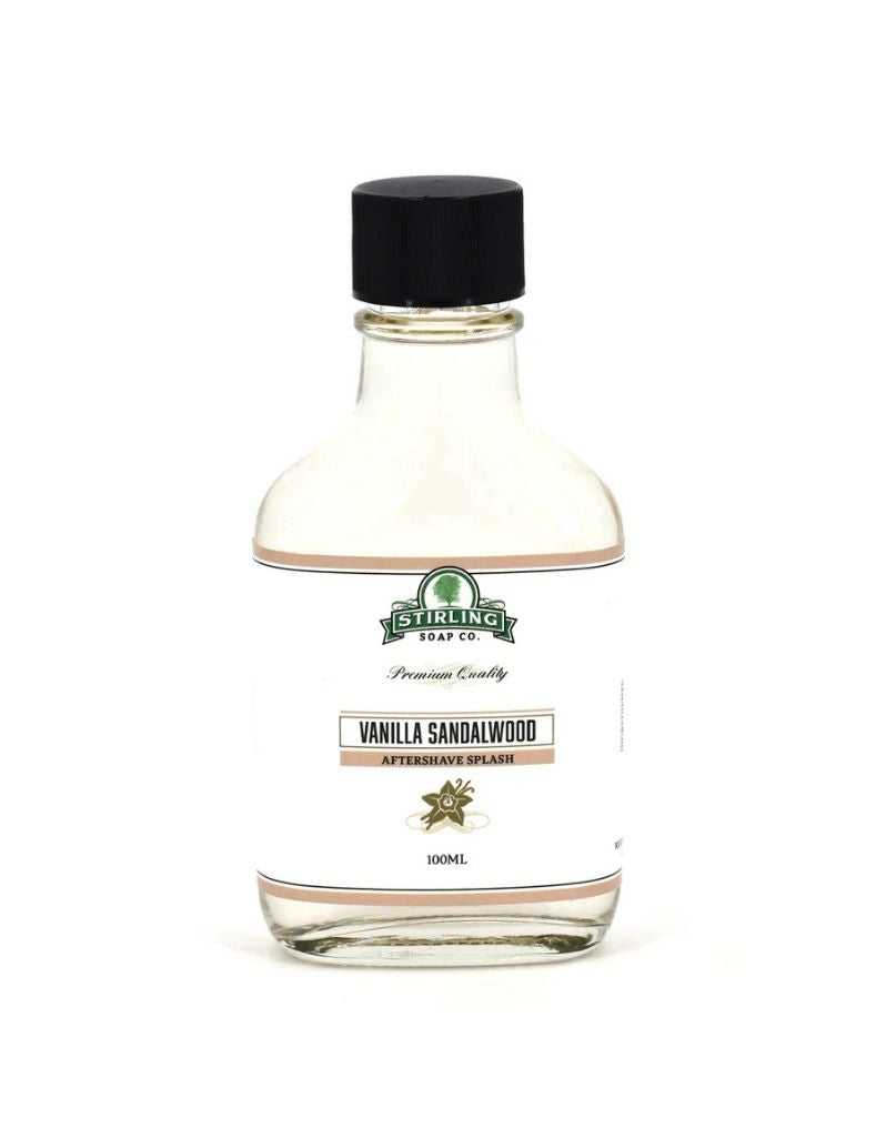Stirling Vanilla Sandalwood Aftershave Splash bottle for personal grooming