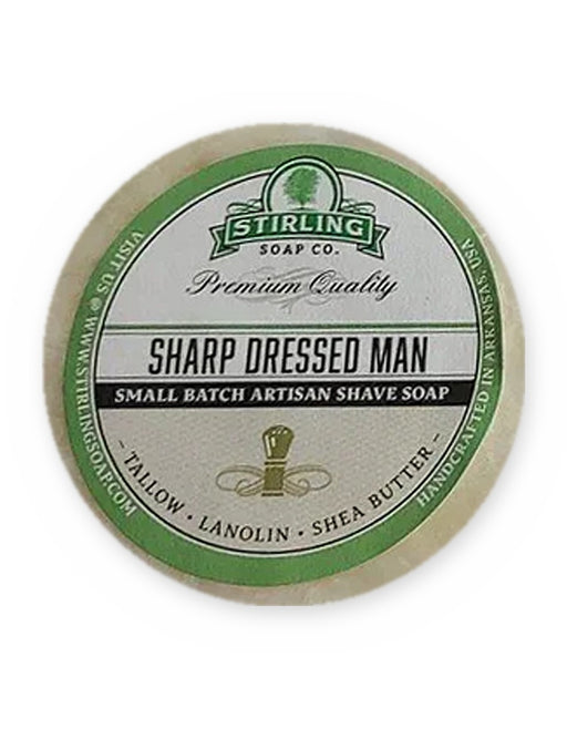 Stirling Soap Co. - Sharp Dressed Man Shave Soap Refill Puck, 4.5oz