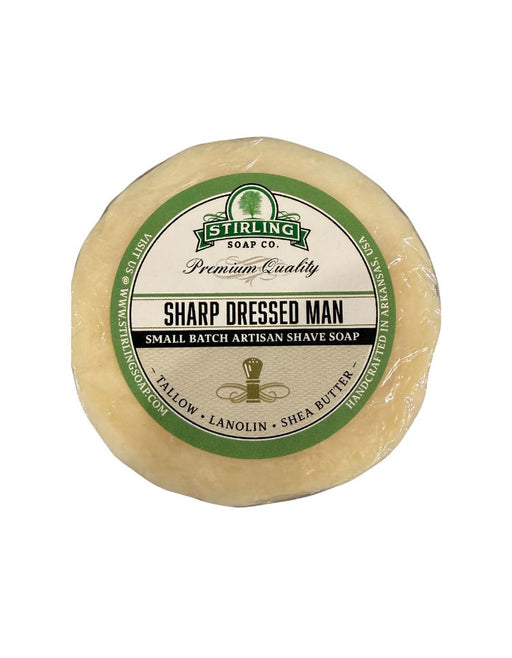 Stirling Soap Co. - Sharp Dressed Man Shave Soap Refill Puck, 4.5oz