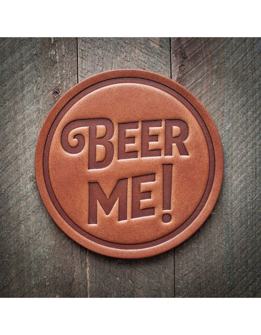 Sugarhouse Leather - Leather Coaster, Beer Me