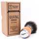 Taconic Shave - Beechwood & Chrome Handle Deluxe Pure Badger Shave Brush & Stand