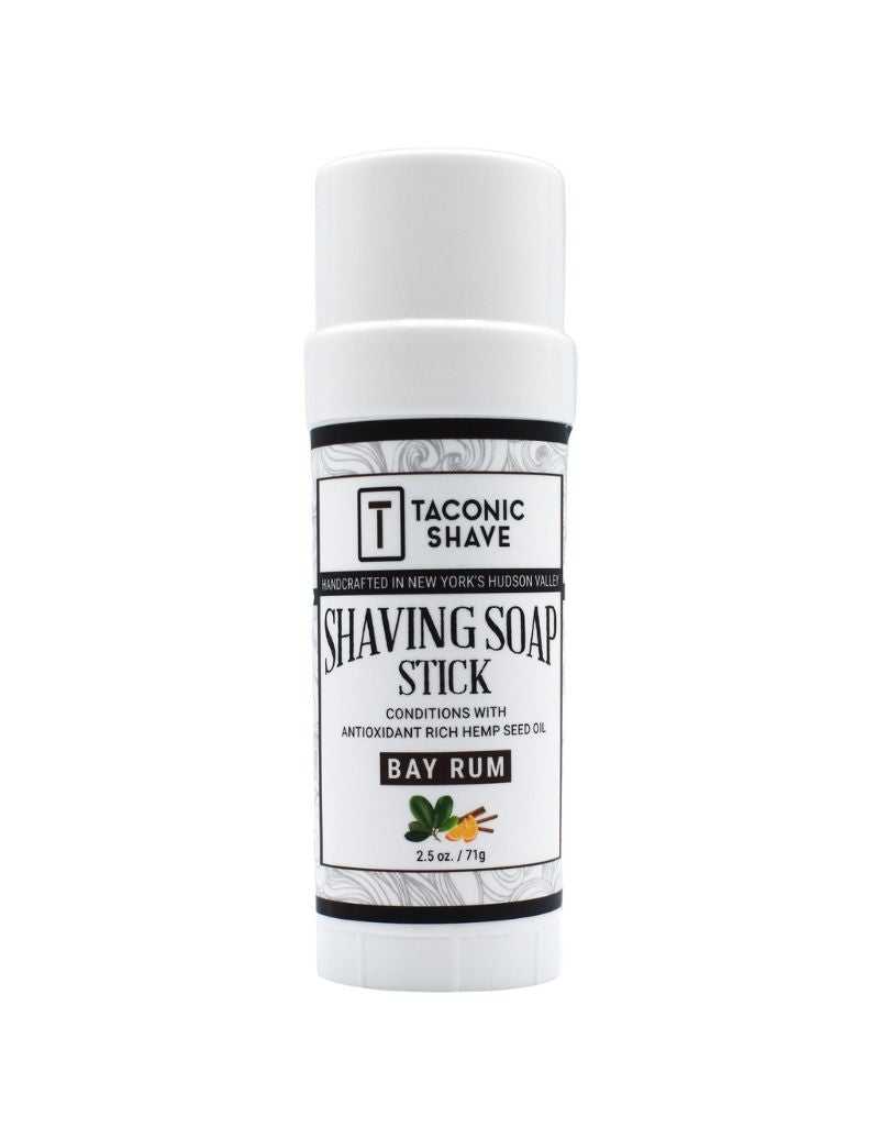 Taconic Shave - Bay Rum Shaving Soap Stick with Hemp Seed Oil