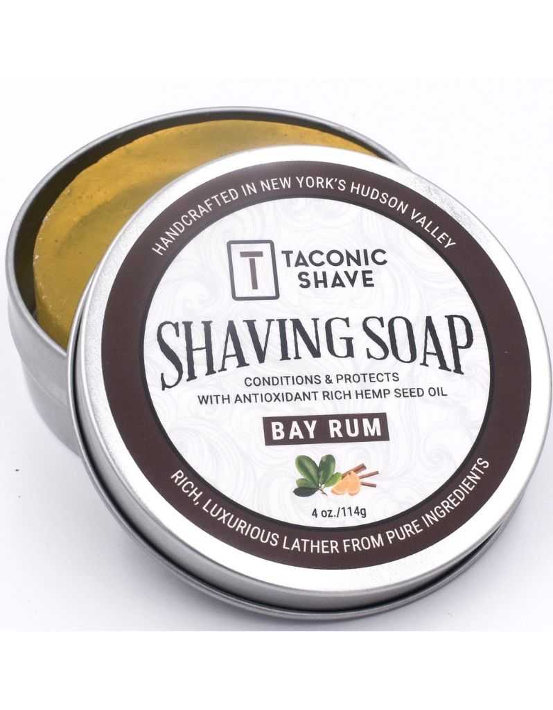 Taconic Shave - Bay Rum Shaving Soap with Hemp Seed Oil