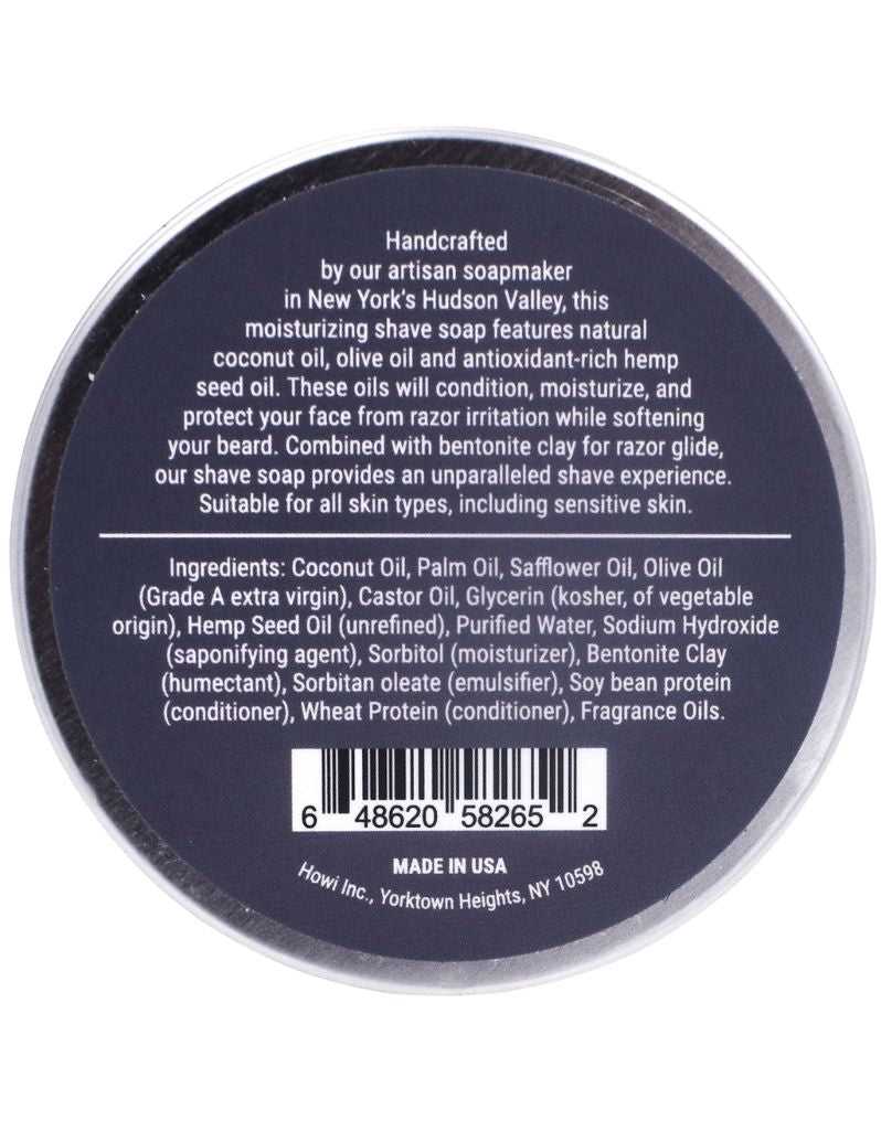 Taconic Shave - Excalibur Shaving Soap with Hemp Seed Oil