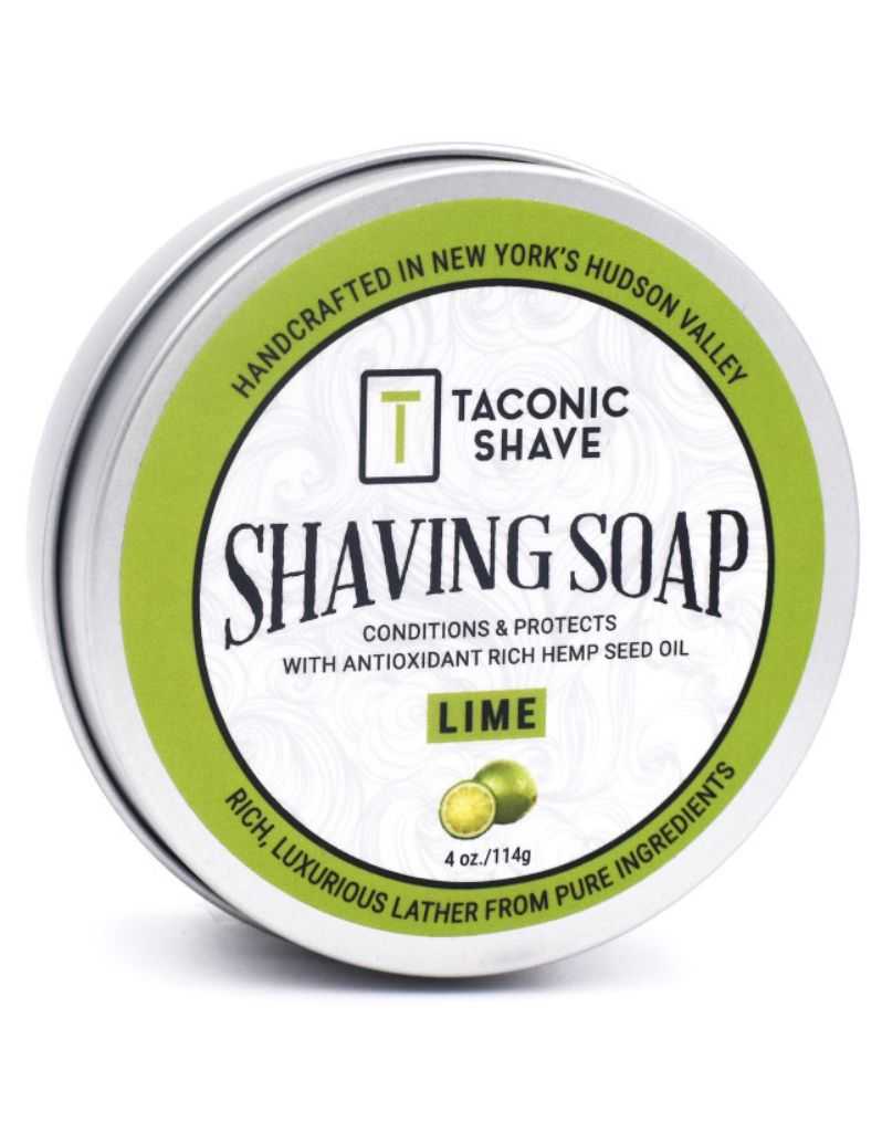 Taconic Shave - Lime Shaving Soap with Hemp Seed Oil