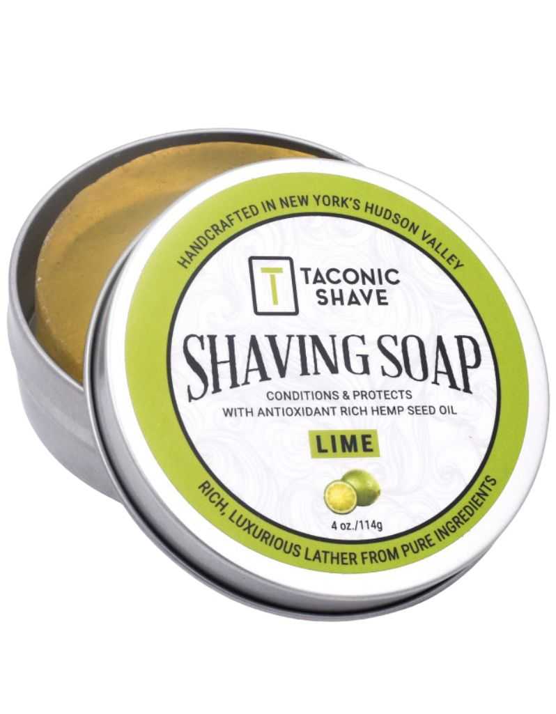 Taconic Shave - Lime Shaving Soap with Hemp Seed Oil