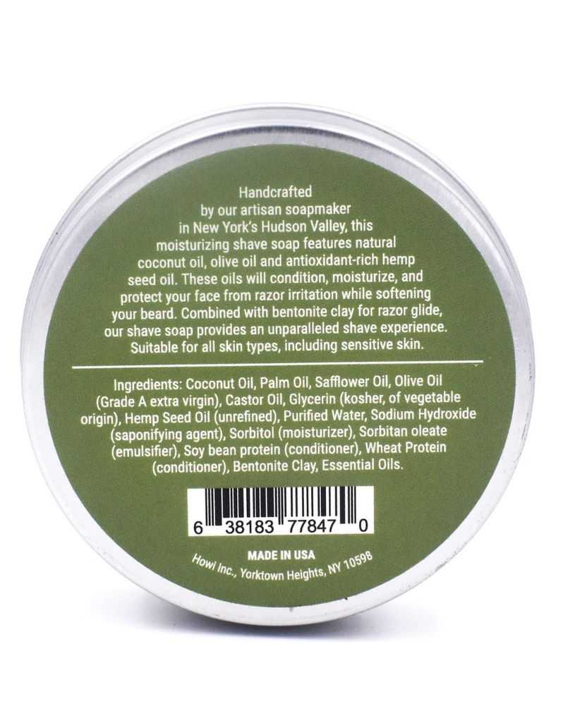 Taconic Shave - Urban Woods Shaving Soap with Hemp Seed Oil