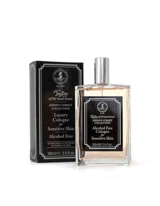 Perfume bottle and packaging with 'Taylor of Old Bond Street' branding on a white background