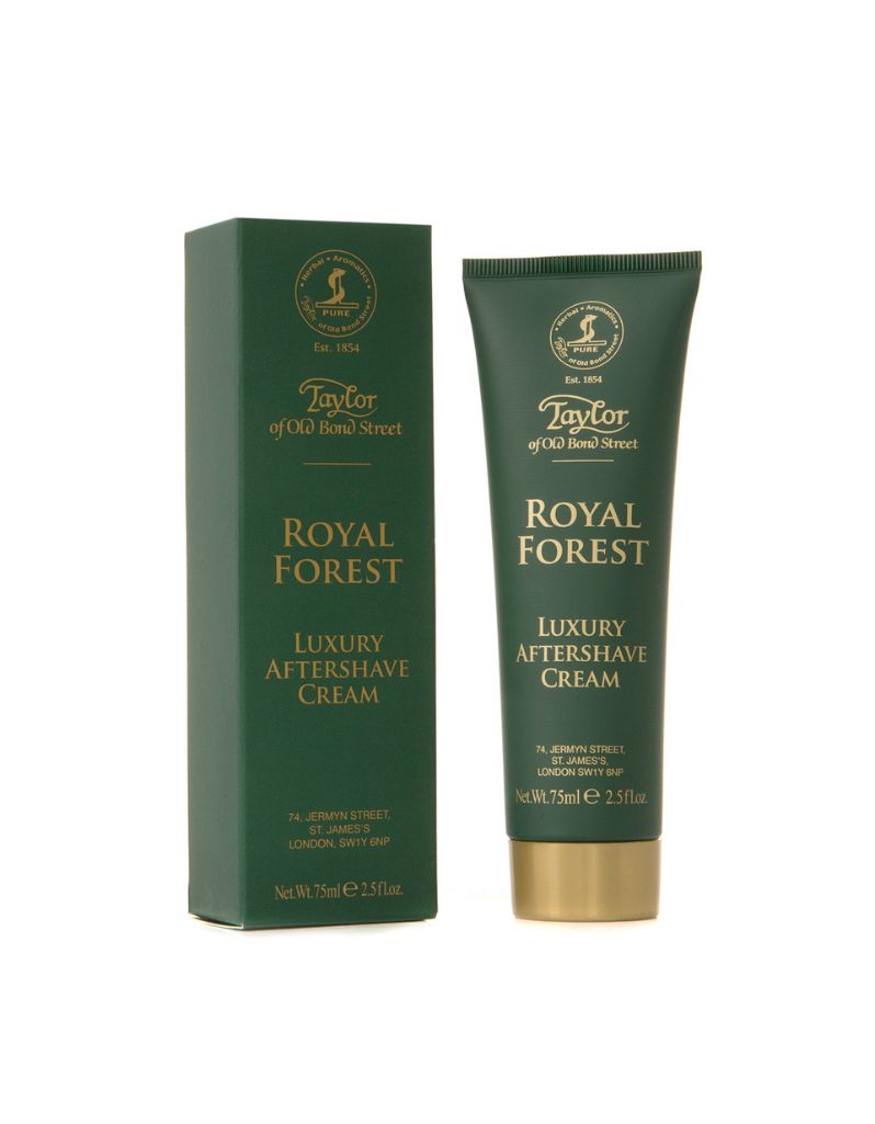 Royal Forest alcohol free aftershave cream by Taylor of Old Bond Street in 75ml tube