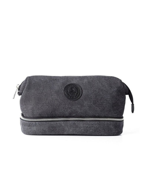Taylor of Old Bond Street - Medium Grey Canvas Wash Bag