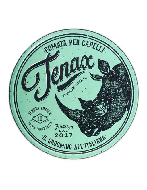Tenax Hair Pomade 125ml water based wax with extra shine for firm, classic styling. Made in Italy.