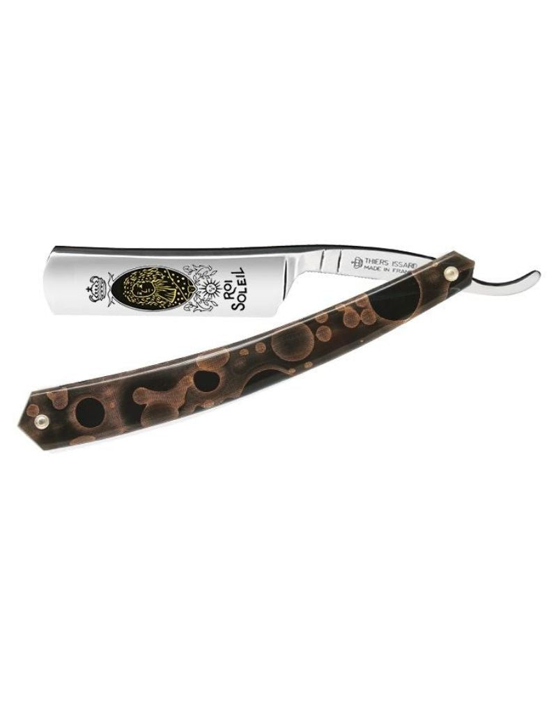 Thiers-Issard Serial 188 6/8 round nose straight razor with moon composite handle