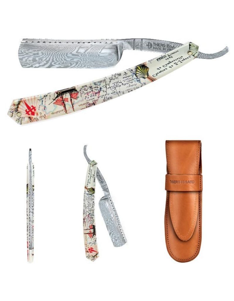 Thiers Issard - Damascus Straight Razor, Round Point, 6/8" (Special Edition)