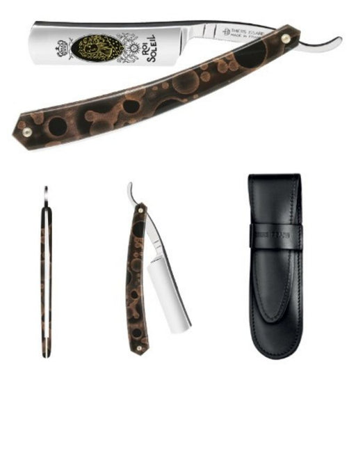 Thiers Issard Moon Scale razor with black leather case