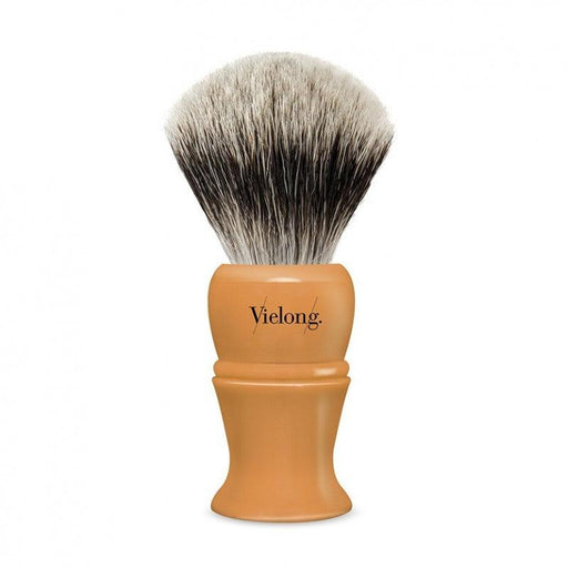 Vielong Metropolitan Two Band Badger Hair Shaving Brush with Butterscotch Handle - New England Shaving Company