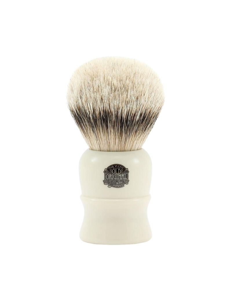 Vulfix - 41S Super Badger Shaving Brush, Faux Ivory Handle
