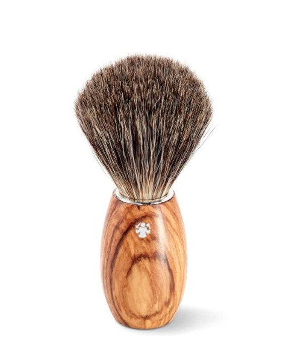 Dovo - Pure Badger Shaving Brush, Olive Wood