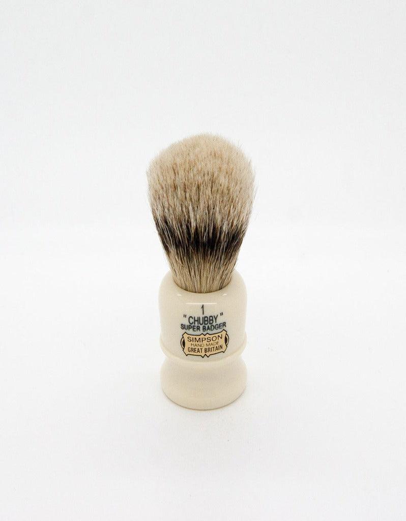 Simpson - Chubby 1 Shaving Brush, Super Badger - New England Shaving Company
