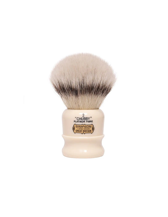 Simpson - Chubby 2 Shaving Brush, Platinum Fiber Synthetic