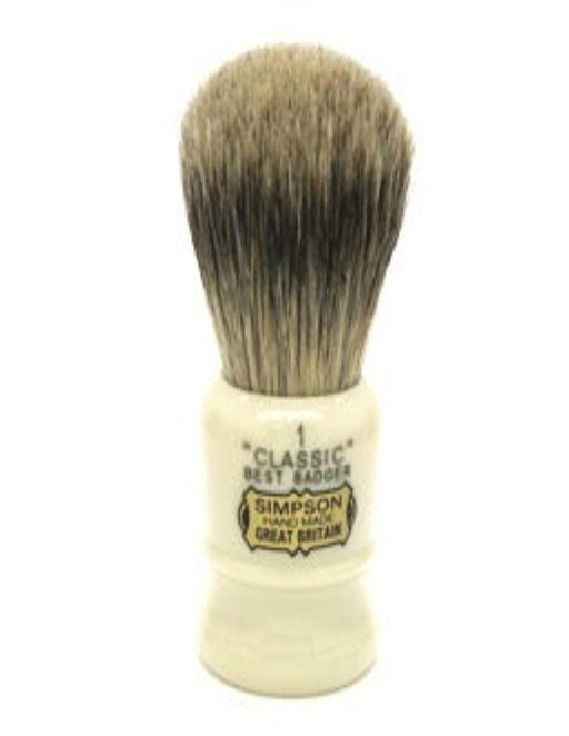 Simpson - Classic 1 Shaving Brush, Best Badger - New England Shaving Company