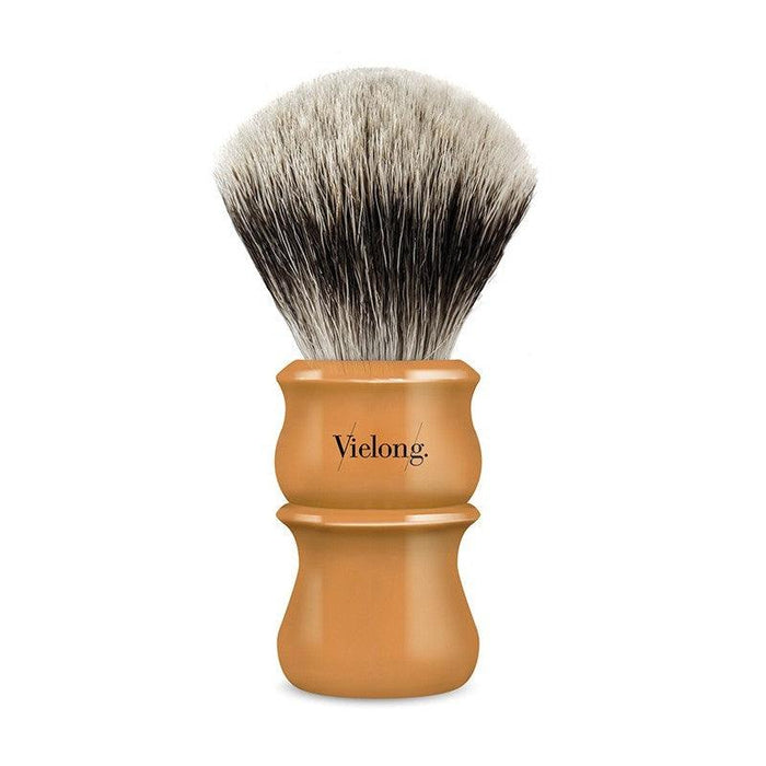 Vielong Tulip Two Band Badger Hair Shaving Brush with Butterscotch Handle - New England Shaving Company