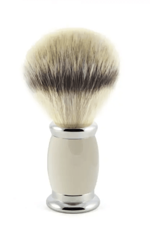 Edwin Jagger - B9SBSYNST Bulbous Grey Synthetic Silver Tip Shaving Brush, Medium - New England Shaving Company