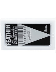 Feather double edge razor blades pack with 5 blades for shaving