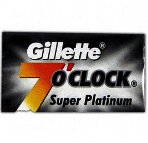 Gillette - 7 O'Clock Black Super Platinum Double Edge Razor Blades - New England Shaving Company