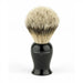 Edwin Jagger - IEPSBST Plaza Imitation Ebony Silver Tip Badger Shaving Brush, Medium - New England Shaving Company