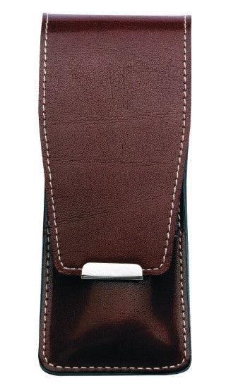 Erbe Solingen 4-Piece Manicure Set, Smooth Leather, Brown Snap Case - New England Shaving Company